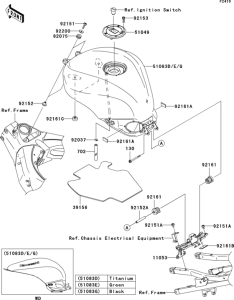 ZX1000 Топливный бак