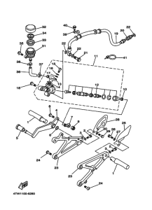 TZ250 Support & repose pied