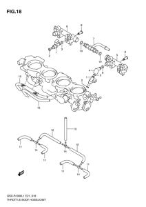 GSX-R1000 Throttle body hose / joint