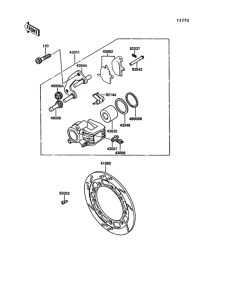 KL650 Передний тормоз