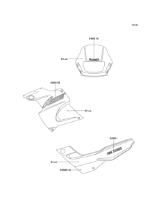 KLE250 Decals(blue)(kle250-a3 / a5)