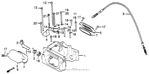 XL500S Cylinder head cover + decompression cable