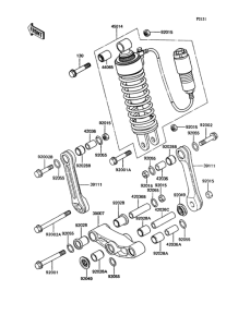ZX400 Подвеска  /  амортизатор