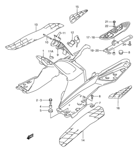 AN250 Щиток облицовочный задний