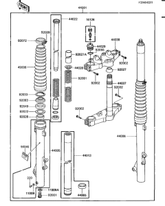 KL600 Вилка передней оси