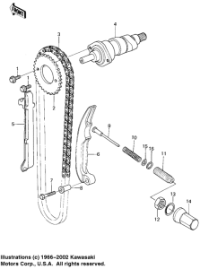KL250 Camshaft / chain / tensioner