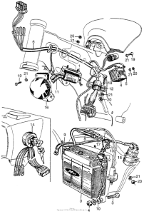 CA95 Wire harness + battery