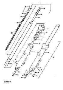 GS550 Вилка передней оси