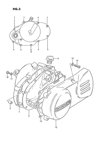 PV50 Crankcase cover ass`y  (v