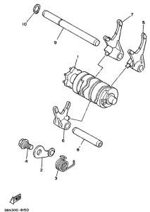TDR125 Shift cam. fork