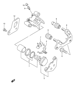 RM80 Задний суппортs