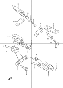 DR250 Подножки