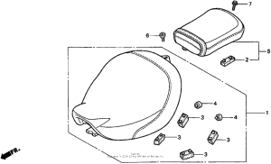VT750C Сиденье