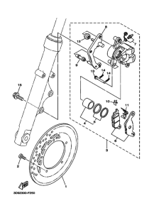 YB125SPD Передний суппорт