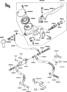 VN750 Front master cylinder(vn750-a7 / a8 / a9)