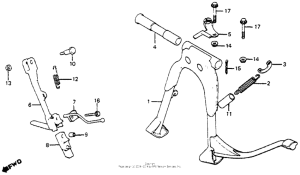 CB750SC Main stand + side stand