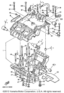 RZ350N Картер двигателя