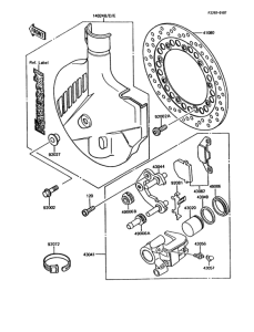 KMX200 Передний тормоз