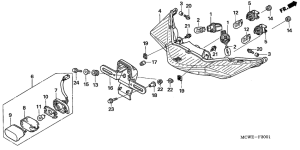 VFR800 Задний фонарь