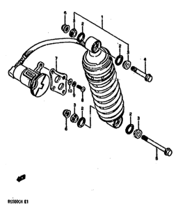 GS500 Задние амортизаторы