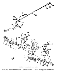 MX400B Stand-footrest-brake pedal