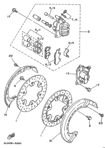 XTZ750 Vorderradbremssattel