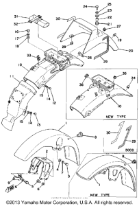 XS500C Front fender - rear fender