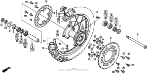 CR250R Переднее колесо