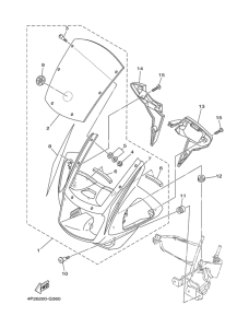 YBR125ESD Стекло ветровое
