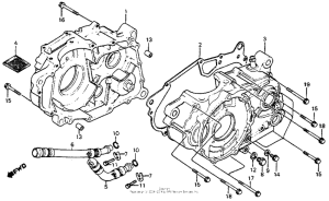 XR350R Картер двигателя