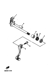 TY250Z Вал переключения
