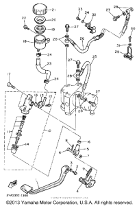 FJ1200AD Задний торм цилиндр