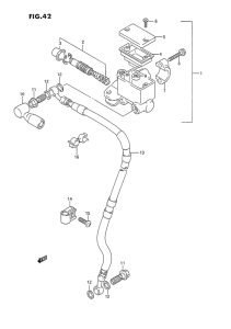 DR350 Передний тормозной цилиндр