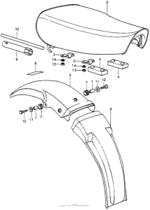 XR75 Seat + rear fender