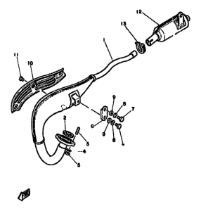 YZ50H Выхлопная система