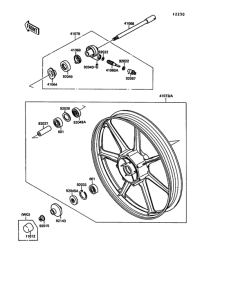 VN1500 Переднее колесо