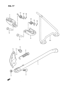 RM125 Stand - footrest