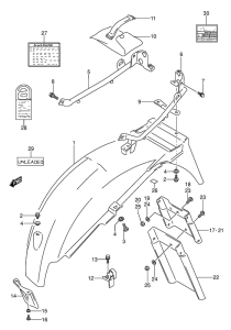 GS500 Заднее крыло