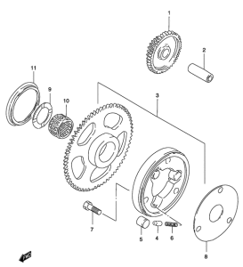 GZ250 Муфта стартера