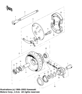 KS125 Front hub / brake