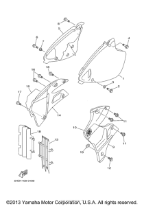 YZ125M1 Боковые обтекатели