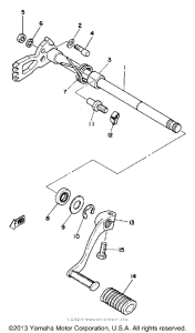 XS850SH Shift shaft pedal