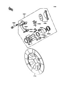 KH125 Передний тормоз