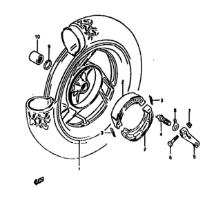 AH50 Rear wheel complete assy