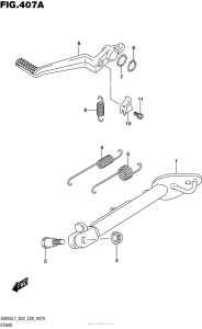 SV650 Подножка