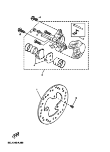 YP125E Задний суппорт