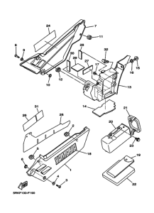 XT225 XT225W Боковая крышка