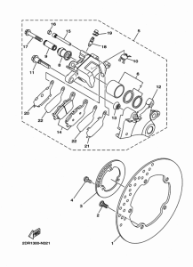 FZ09 Задний суппорт