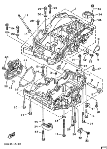 TDM850 Картер двигателя