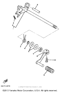 XT200J Вал переключения